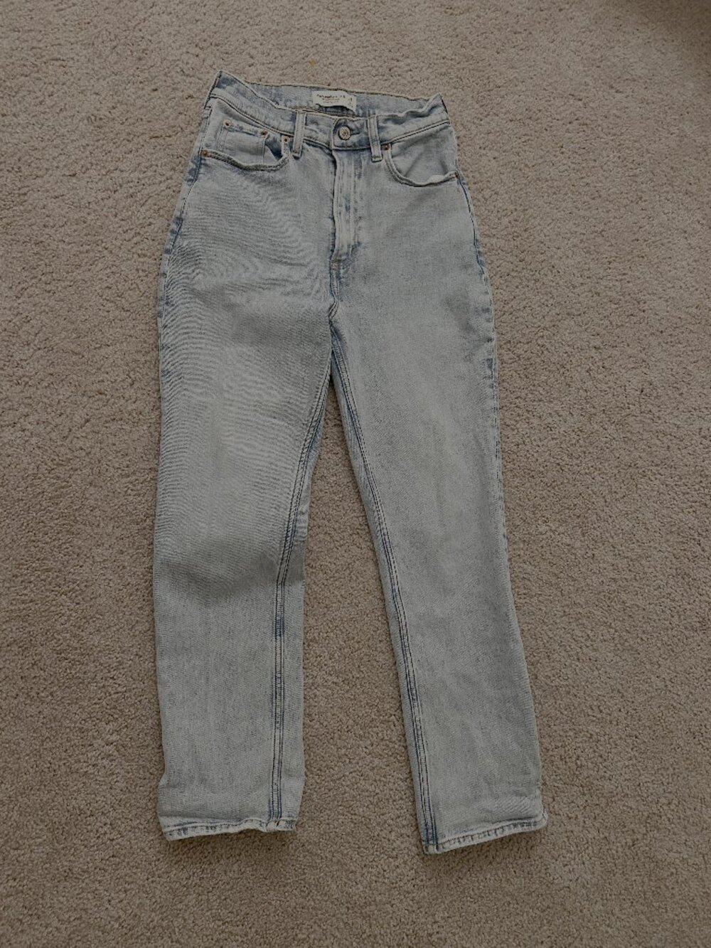 Abercrombie Ultra High Rise Straight Leg Jean